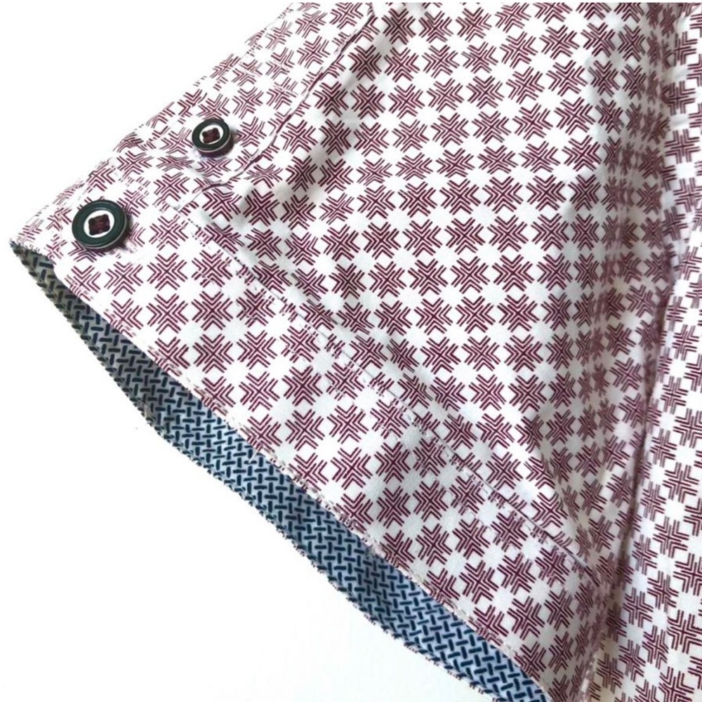 Patterned Button-Up Dress Shirt - Picture 4 of 4